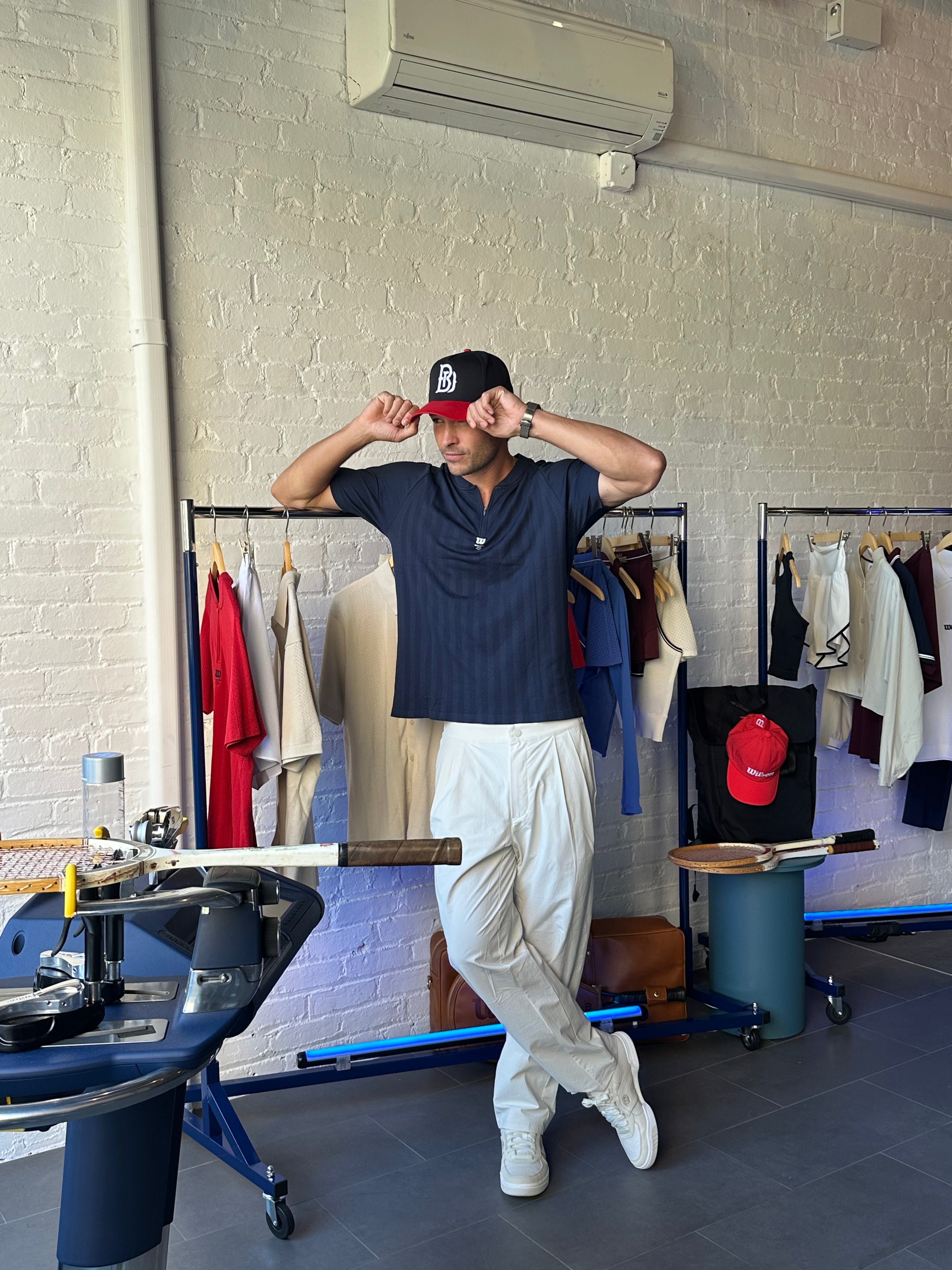 Precurved BAGEL DEPT snapback - BLACK/RED