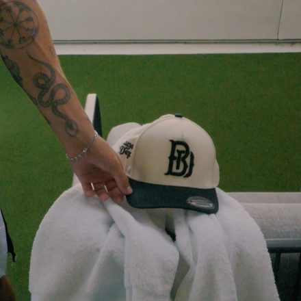 Precurved BAGEL DEPT snapback - WHITE/BLACK