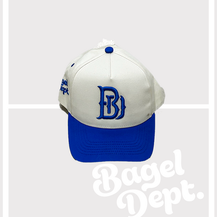 Precurved BAGEL DEPT snapback - WHITE / BLUE