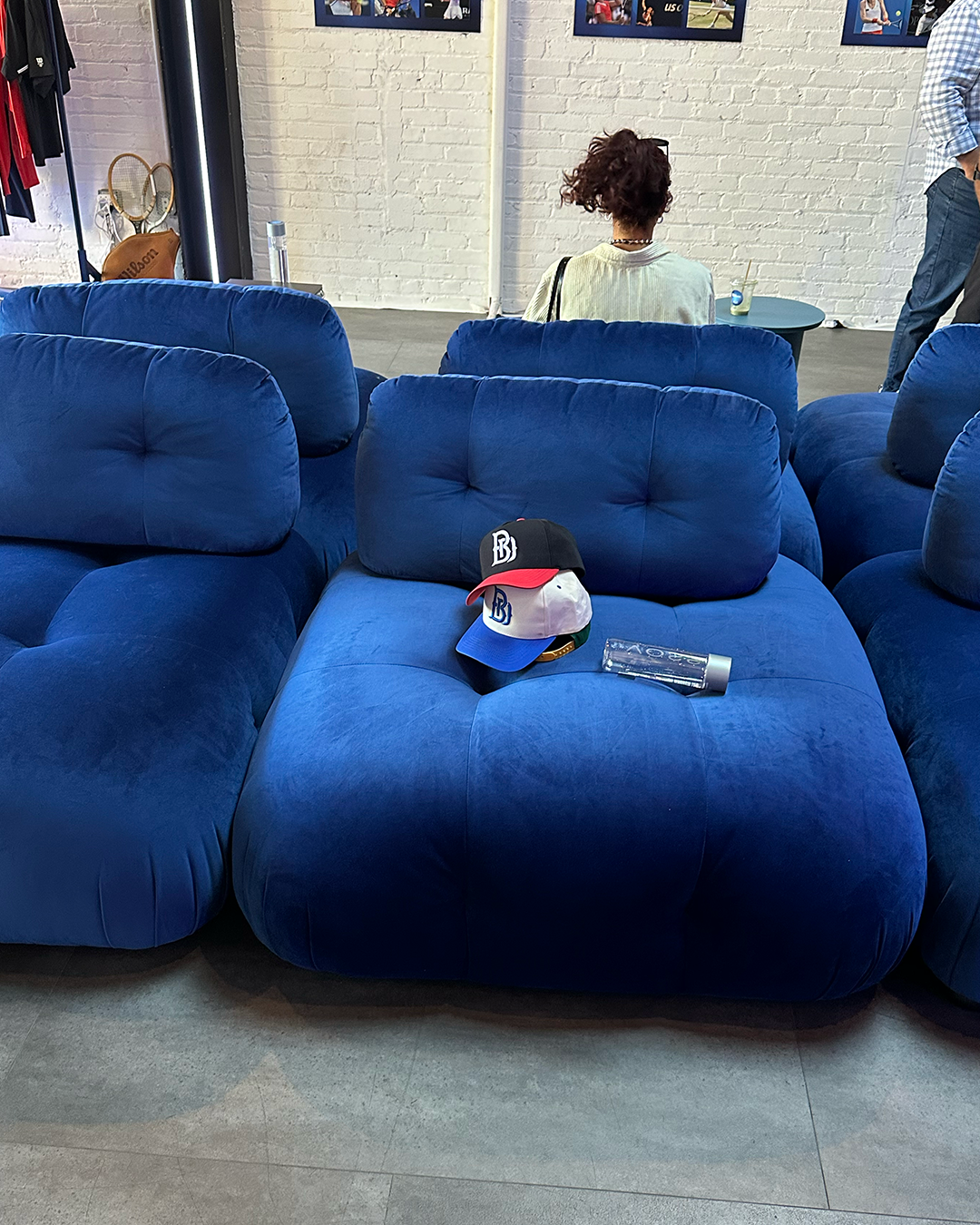 Precurved BAGEL DEPT snapback - WHITE / BLUE