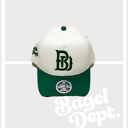 Precurved BAGEL DEPT snapback - WHITE / GREEN