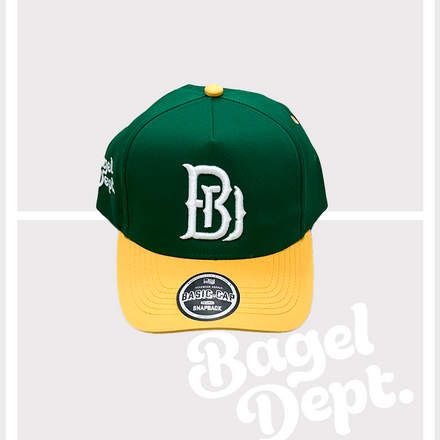Precurved BAGEL DEPT snapback - GREEN / YELLOW