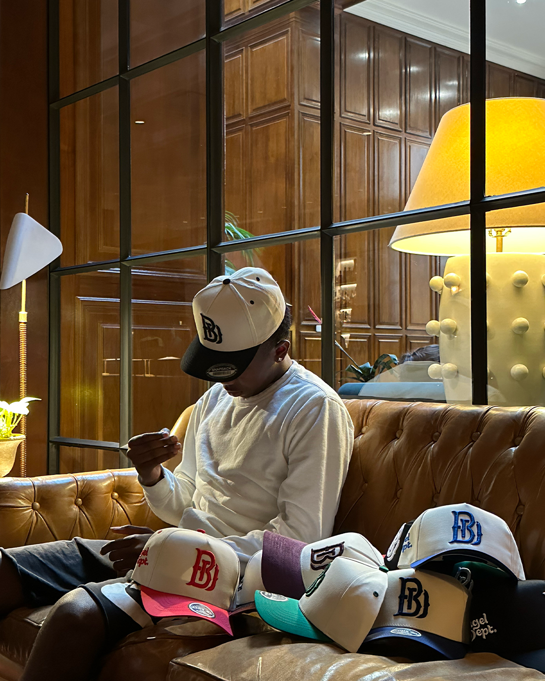 Precurved BAGEL DEPT snapback - WHITE / GREEN