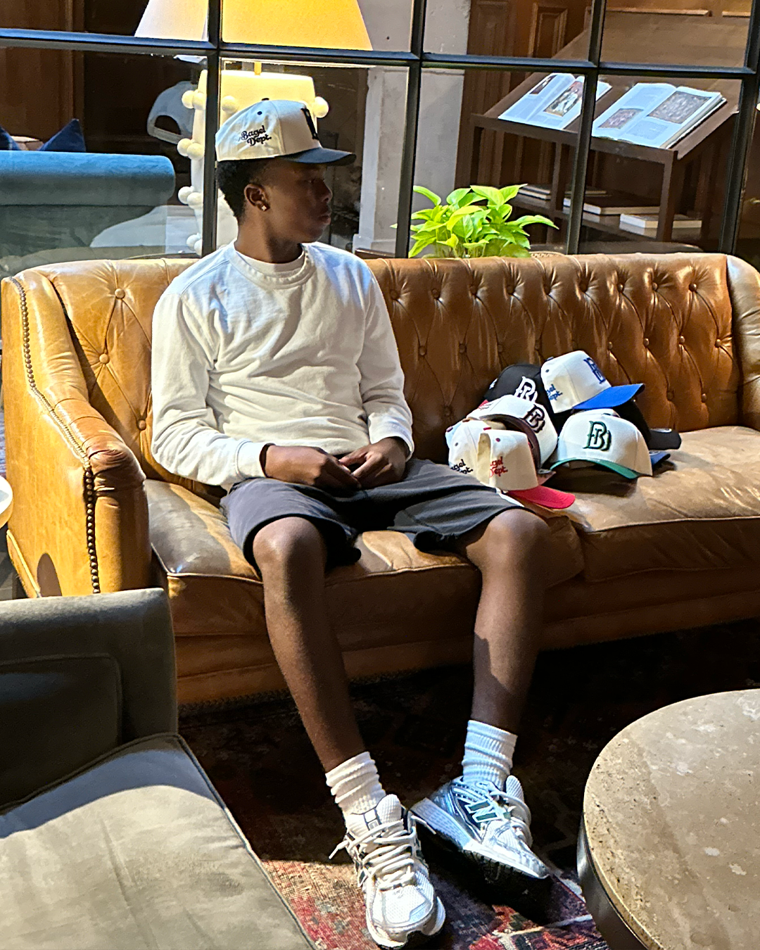 Precurved BAGEL DEPT snapback - WHITE / GREEN